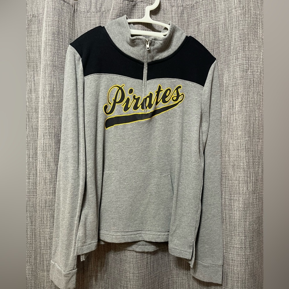 PINK Victoria's Secret Gray and Black Zip Up Sweater